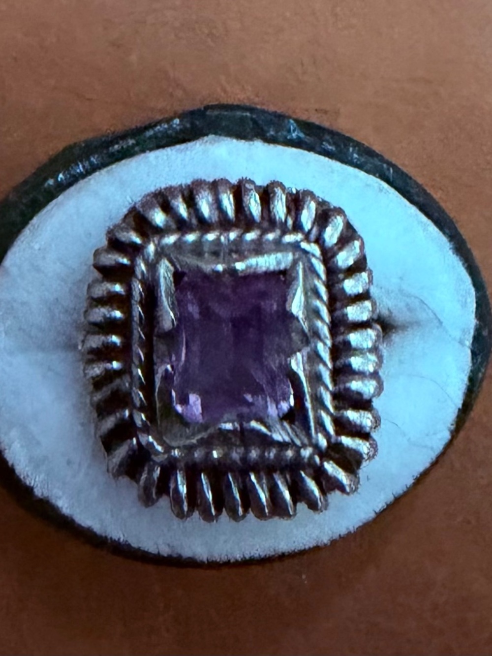 silver amethyst ring